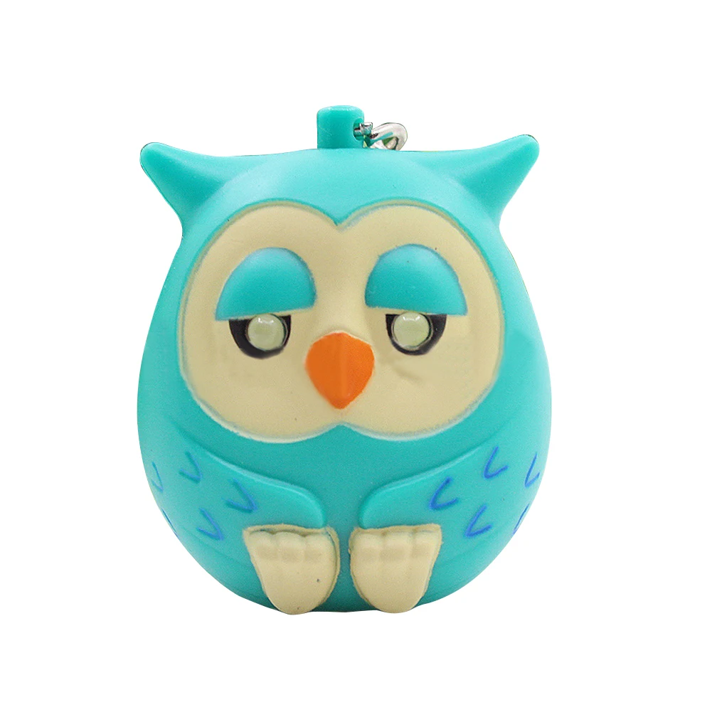 

Fashion Cute Owl LED Eye Keychain with Sound Christmas Children Toys Gift