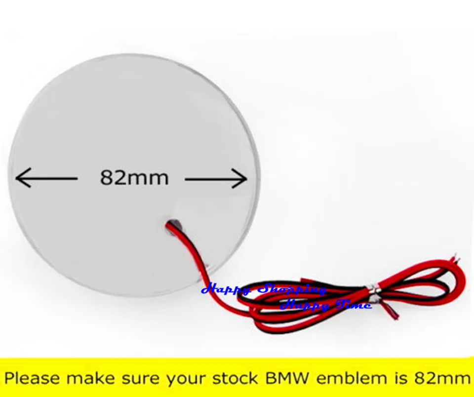 Новый 82 мм Красный Знак Герба LED Фон Наклейка Свет Для BMW 3 5 7 Серии X Бесплатная