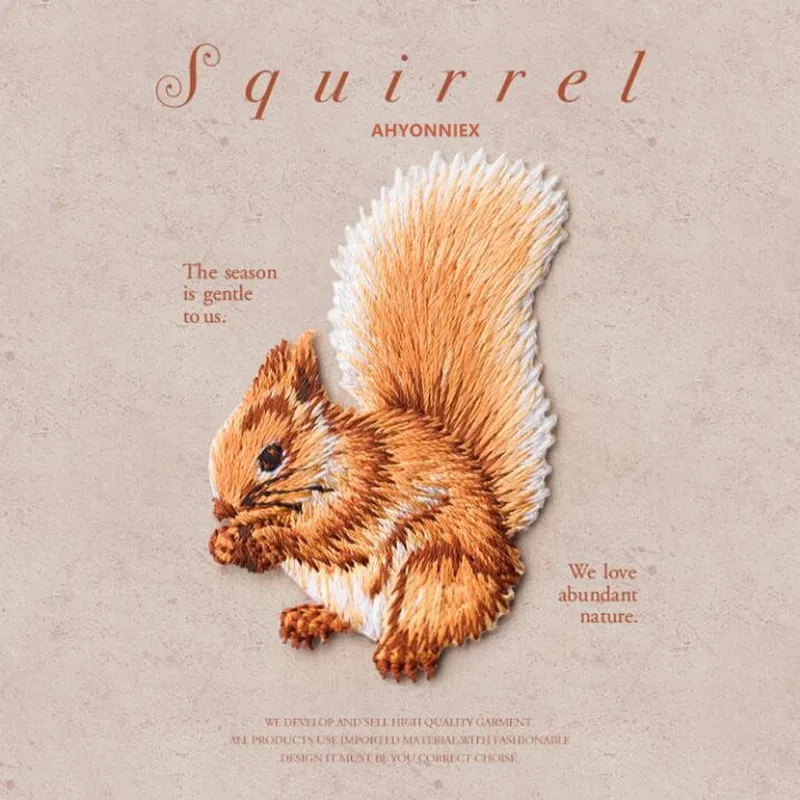 

Maxsin 1PCS Squirrel Embroidered Patch Iron on Applique Cute Patches Shirt Bag Jeans Badges for Kids Clothing Patch