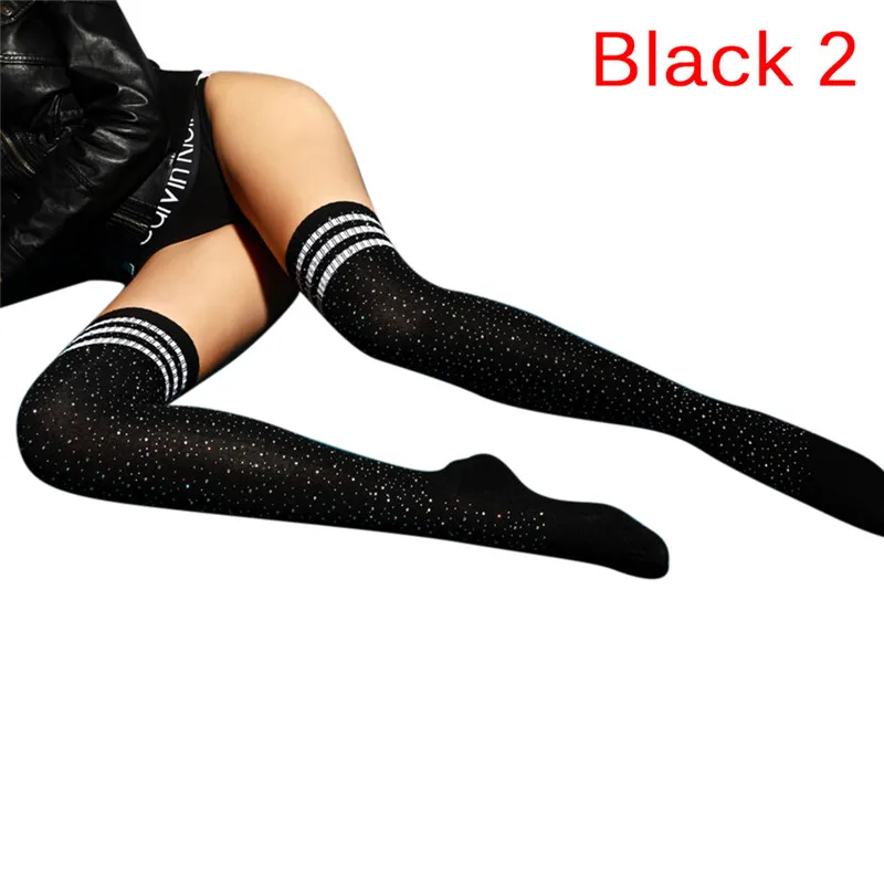 1 Pair Sexy Socks For Ladies Girls Striped Knee Sock Cotton Stockings Thigh High Over Knee Socks Warm Long Stocking Sexy Medias