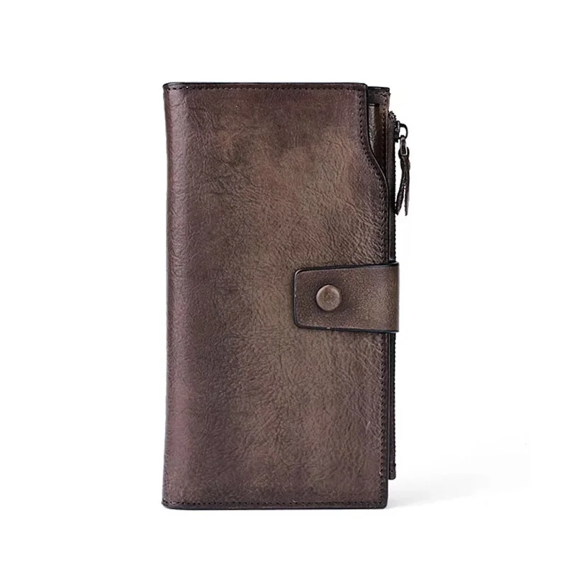 

Unique Designer Unisex Genuine Cow Leather Long Card Wallet Purse Super Large Capacity Cowhide Men Women Hasp Clutch Coin Wallet