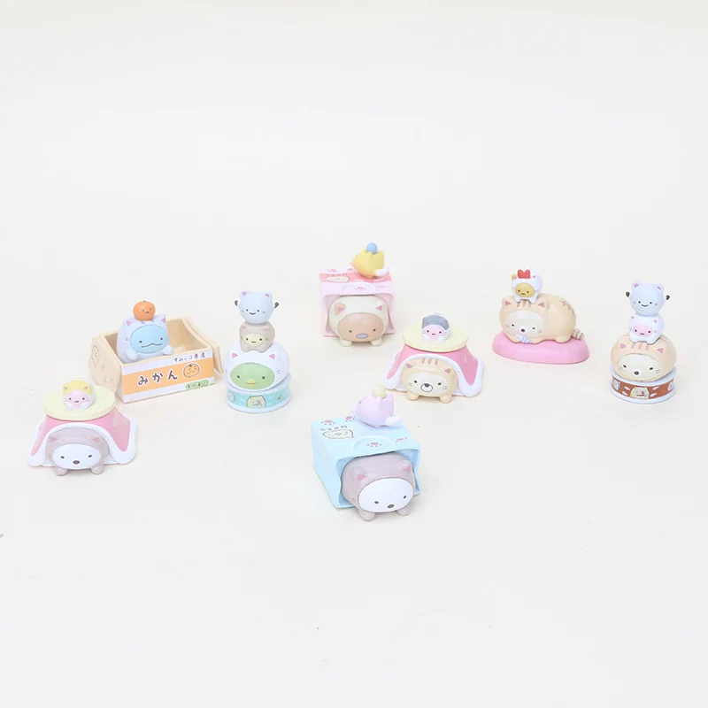 Милая серия Putitto Sumikkogurashi фигурка игрушки белый медведь кошка Пингвин ящерица животное мини-фигурка ПВХ игрушки для украшения чашки