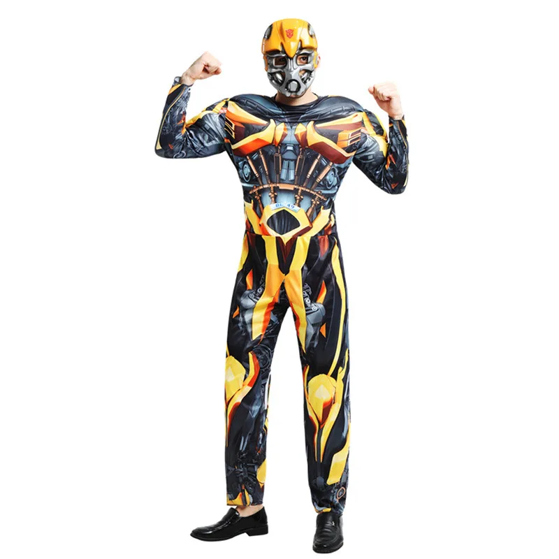 1 x костюм шмеля с рисунком мышц супергероя оптимуса прайма, карнавальные костюмы для взрослых