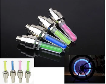 

Hot Bike Lights with no battery mountain road bike bicycle light lights LED Tyre Tire Valve Caps Wheel spokes LED Light BTC06281