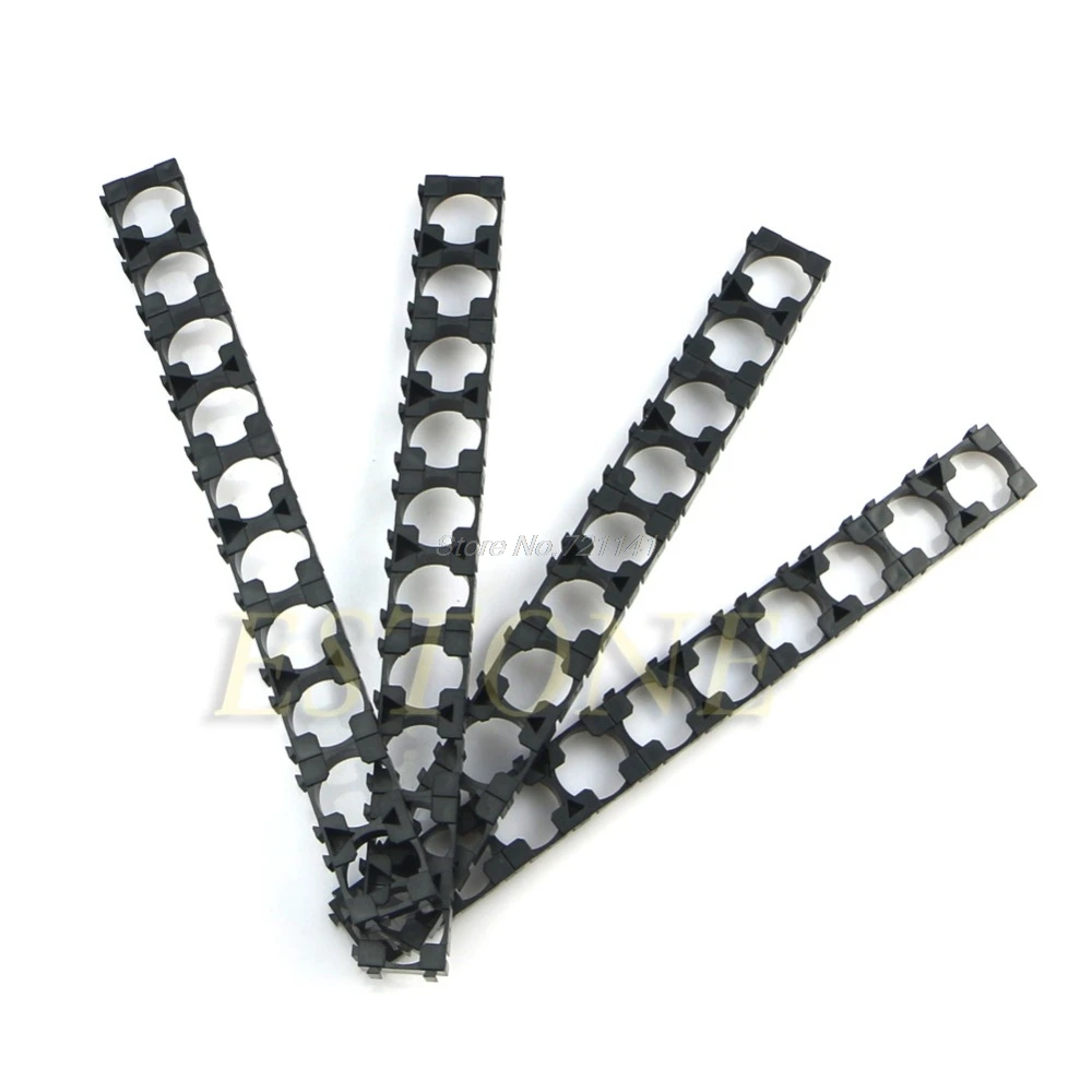 1 Set 4Pcs Black 18650 Battery Spacer Radiating Shell Plastic Heat Holder
