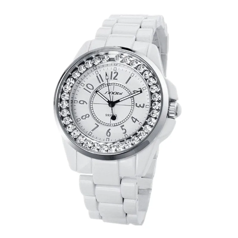 

SINOBI Women Wrist Watch Luxury Rhinestone Women's Watches Top Brand Fashion Ladies Watch Women Watches Stainless Steel Clock
