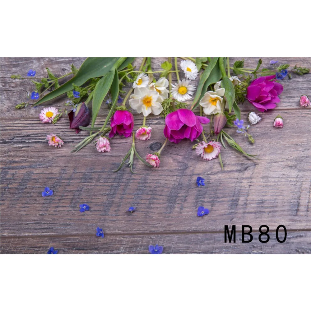 LB Various Fade Old Wooden Board Floral Nail Art Portrait Polyester &amp Vinyl Backgrounds For Photo Studio Photography Backdrops |