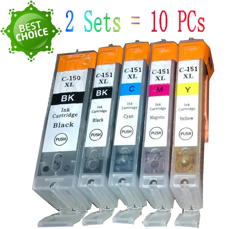 PGI 150 CLI 151 чернильный картридж совместимый для canon PIXMA MG6310 MG6410 MG5410 MG7110 IP7210 MX721
