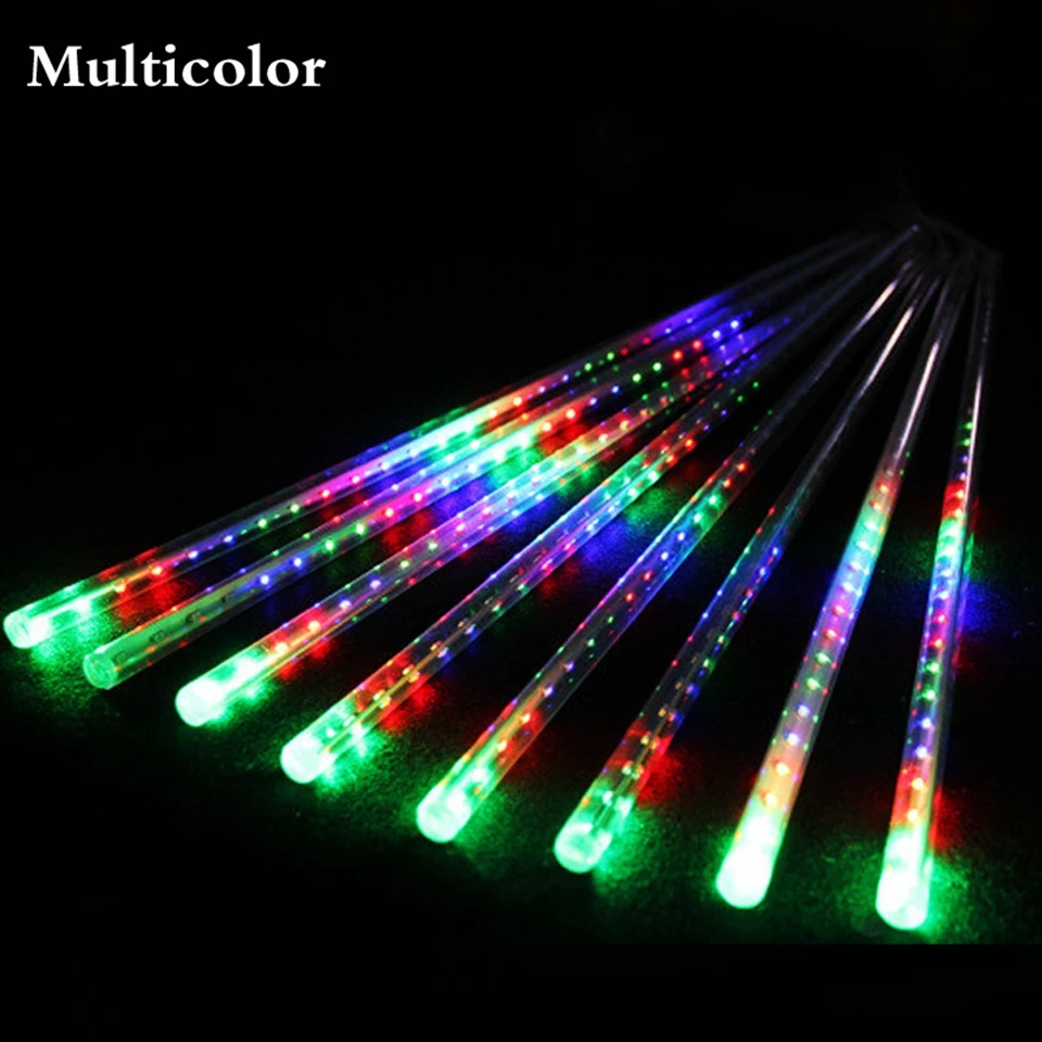 Ac85-265v 30 cm 50 cm 8 Meteor Shower Chuva Tubos de Luz Conduzida da Corda ao ar Livre à Prova d' Água para o Natal Festa de Casamento Decoração 5 AC85 265V 30 cm 50 cm 8