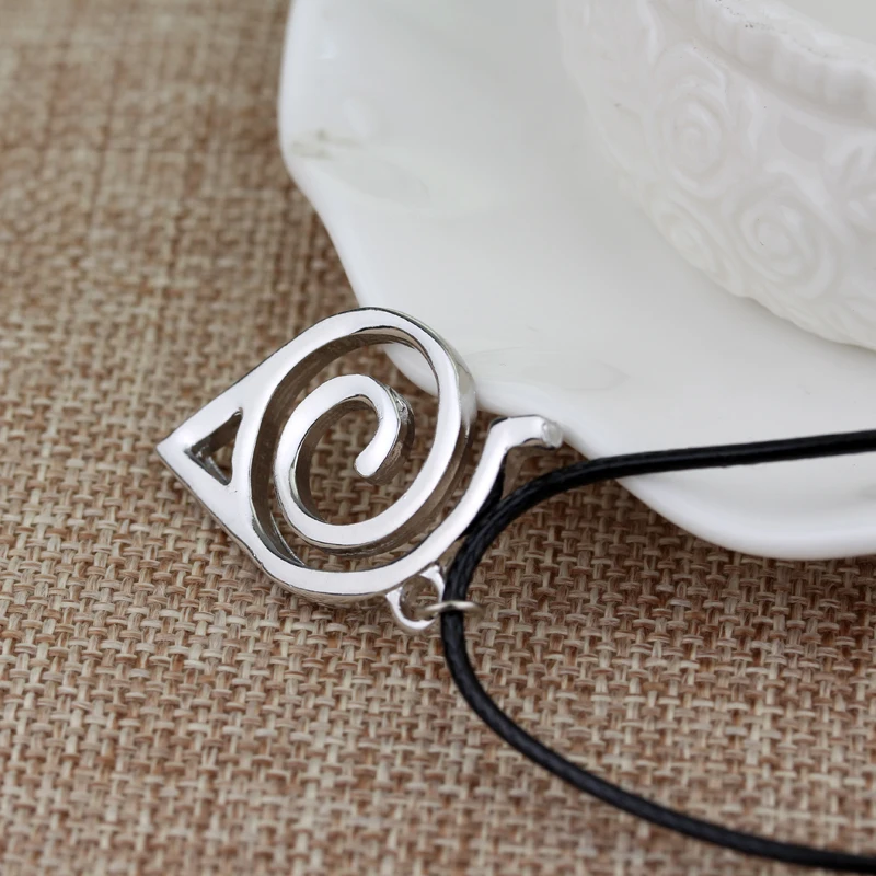 Японии аниме наруто колье Цепочки и ожерелья Коноха uzumaki Naruto Логотип Шарм