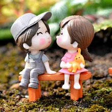 Мини-орнамент миниатюрные статуи фигурка Фея садовый игрушечный дом любителей смолы изысканный мультфильм двора Декор газон украшения Дети