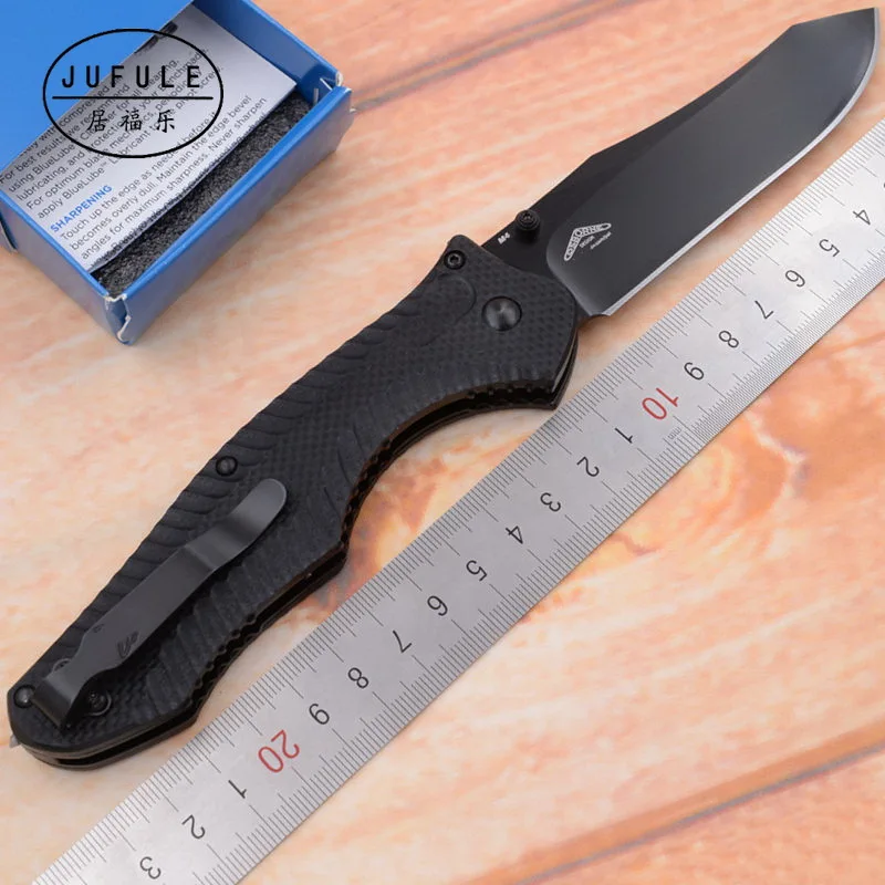 JUFULE 810 M4 steel blade black G10 handle folding Copper washer hunting camping Pocket outdoor Survival EDC Tool kitchen knife