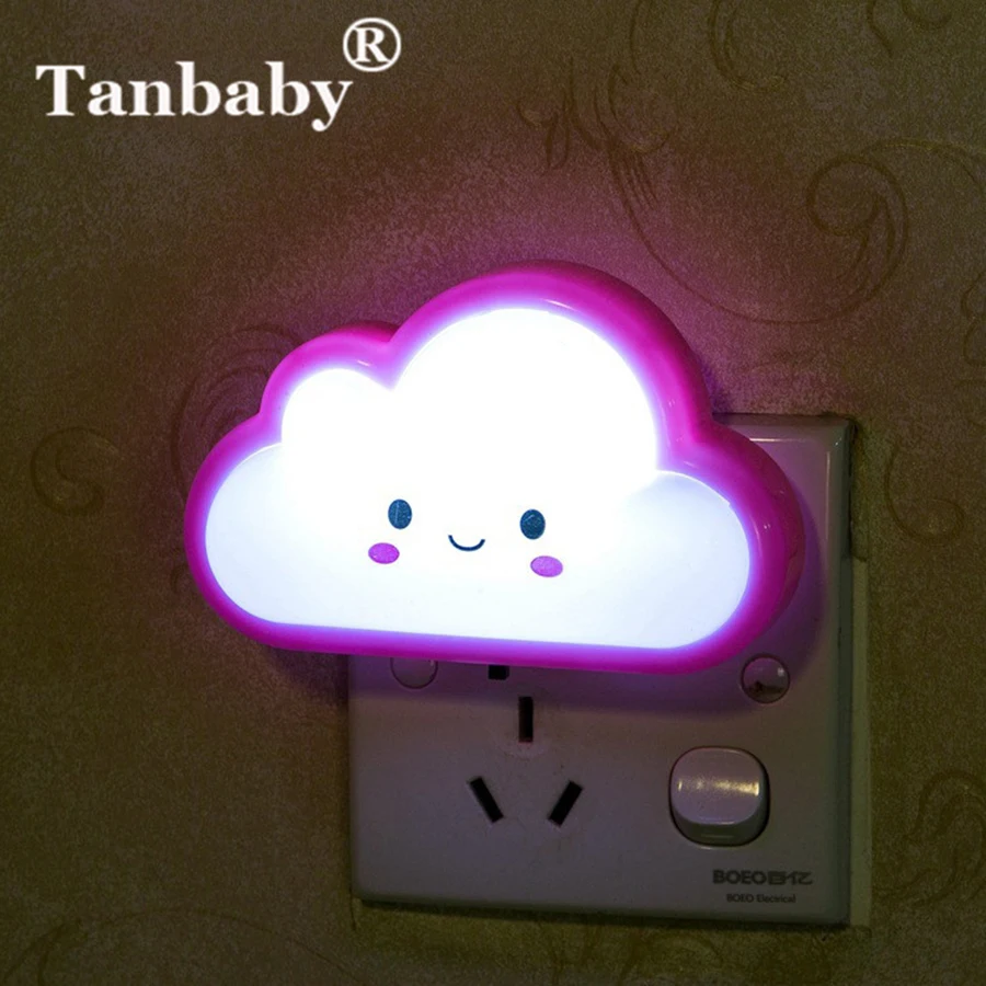 

Tanbaby LED Night Light Cloud Light 3D Lamp Luminaria Cloud Nightlight AC220V Wall Socket Lamp Night For Kids/Children's Bedroom