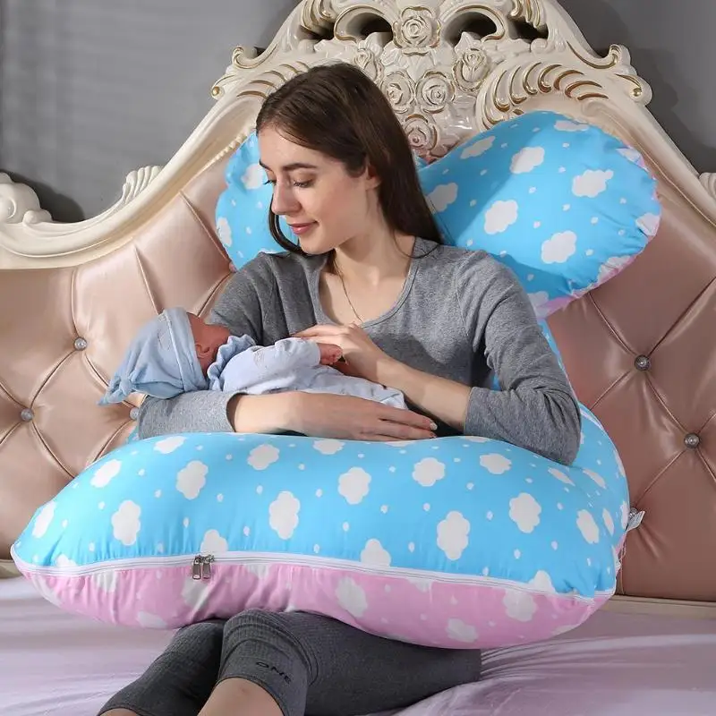 Многофункциональная подушка с принтом для беременных женщин, хлопковая, съемная и моющаяся u-образная Подушка для сна