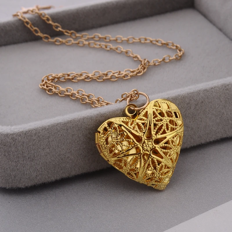 DIY секретный медальон кулон в виде сердца 6 цветов винтажный подарок для