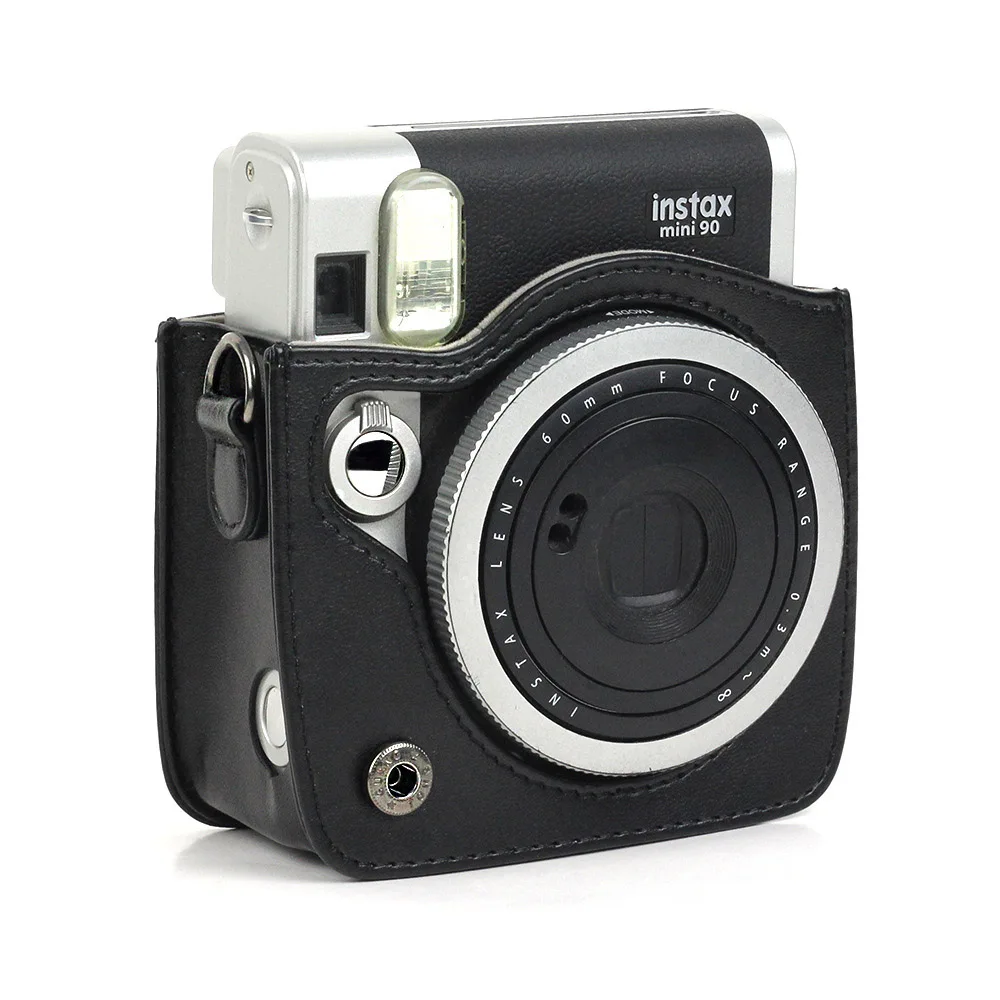 

Retro PU Camera Case Cover for Fuji Fujifilm Instax Mini90 MINI 90 Instant Film Protective Bag With Shoulder Strap Film Kit