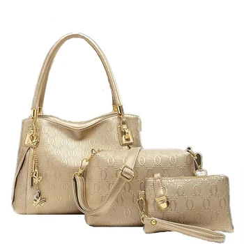 

New 2015 Women Handbag Genuine Leather Women Messenger Bag Brand Designs Tote Composite Bag Shoulder+Messenger Bag+Purse 3 Sets