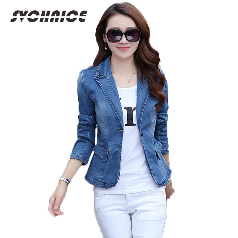 2019 Office Lady Jackets Denim Outwear 