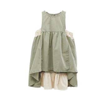 

Kids Dresses For Girls 2019 Baby Summer Dress Children Sundress Toddler Cotton Girl Dress Green Patchwork Kids Clothing