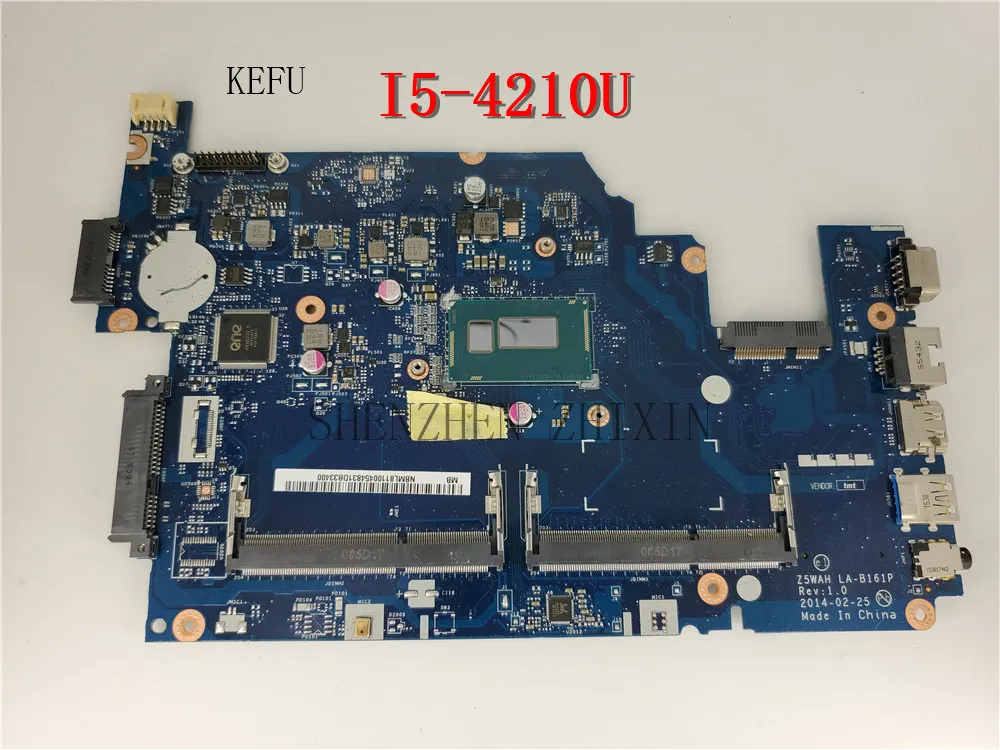 Для ACER ASPIER E5-571 E5-571P материнская плата для ноутбука I5-4210U процессор NBML811004 Z5WAH LA-B161P