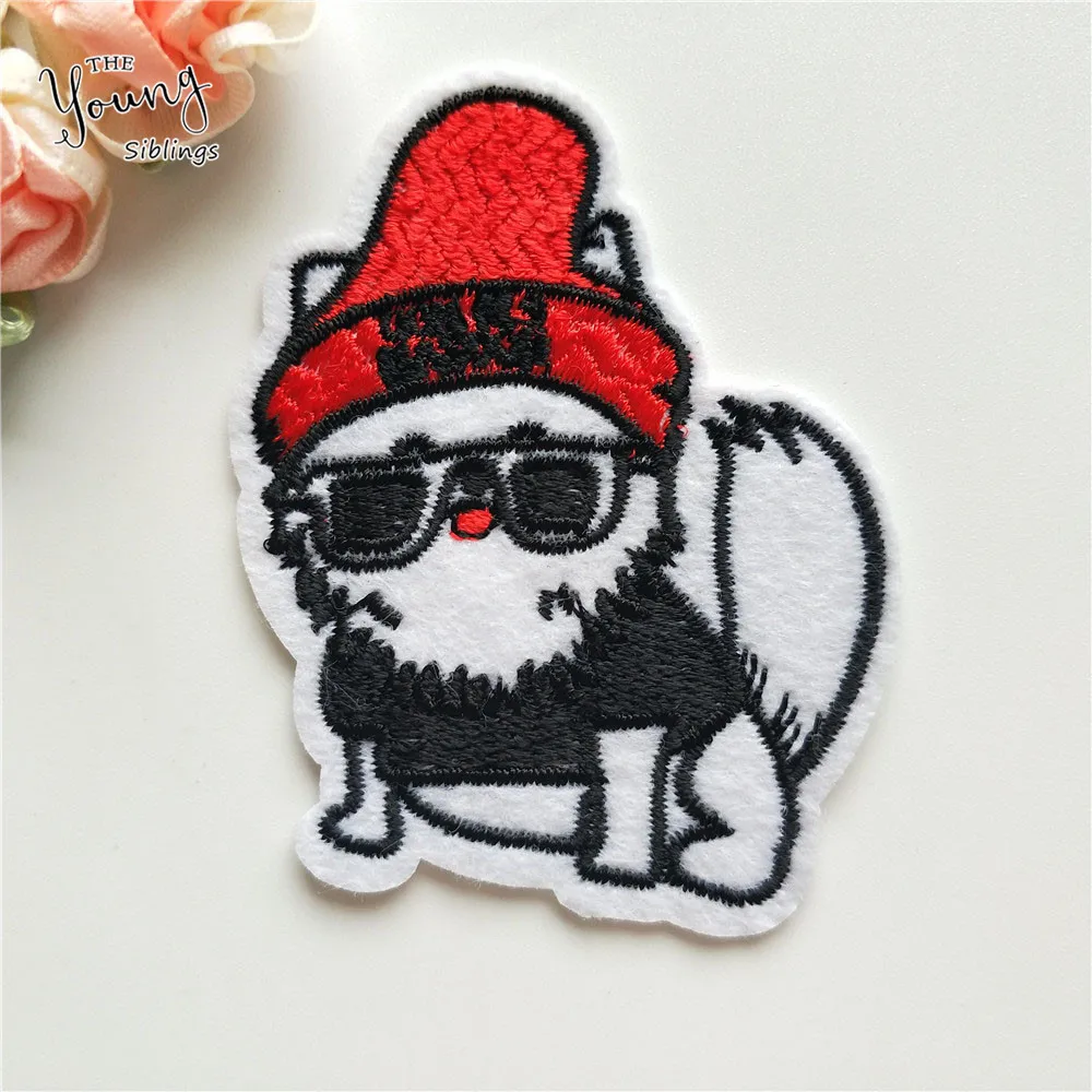 Mix Hot melt adhesive patches Cartoon Animal Embroidery patch Sheep Unicorn Dog stickers Iron on Stripes DIY Clothing Accessory