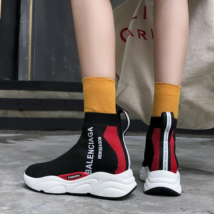 Femmes Et Lettres Chaussures De Blue Plates Bas Couples Sport Imprimé Chaussures Hommes Bottes Élastique red pRxtY
