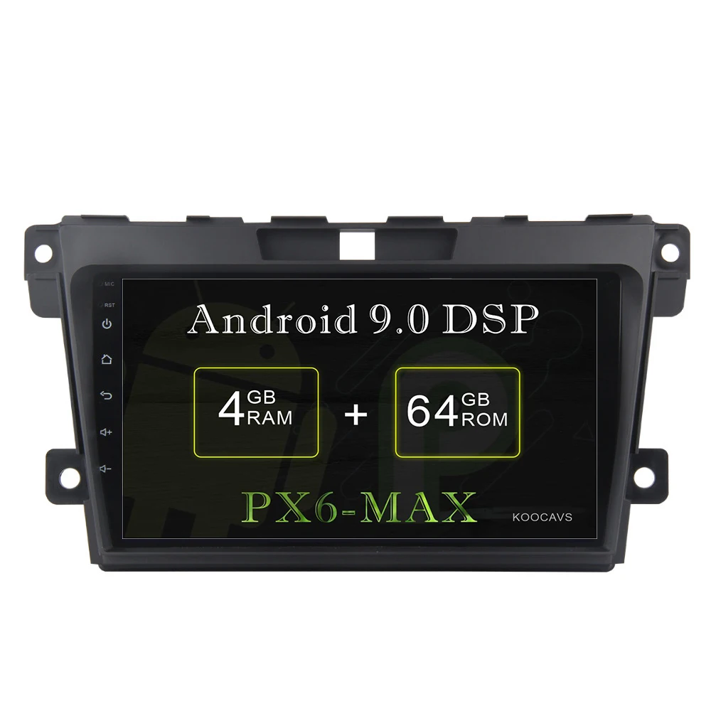 Автомобильный GPS-радио плеер koocals 9 дюймов IPS Android 0 с навигацией 4 Гб + 64 ГБ для Mazda 2008