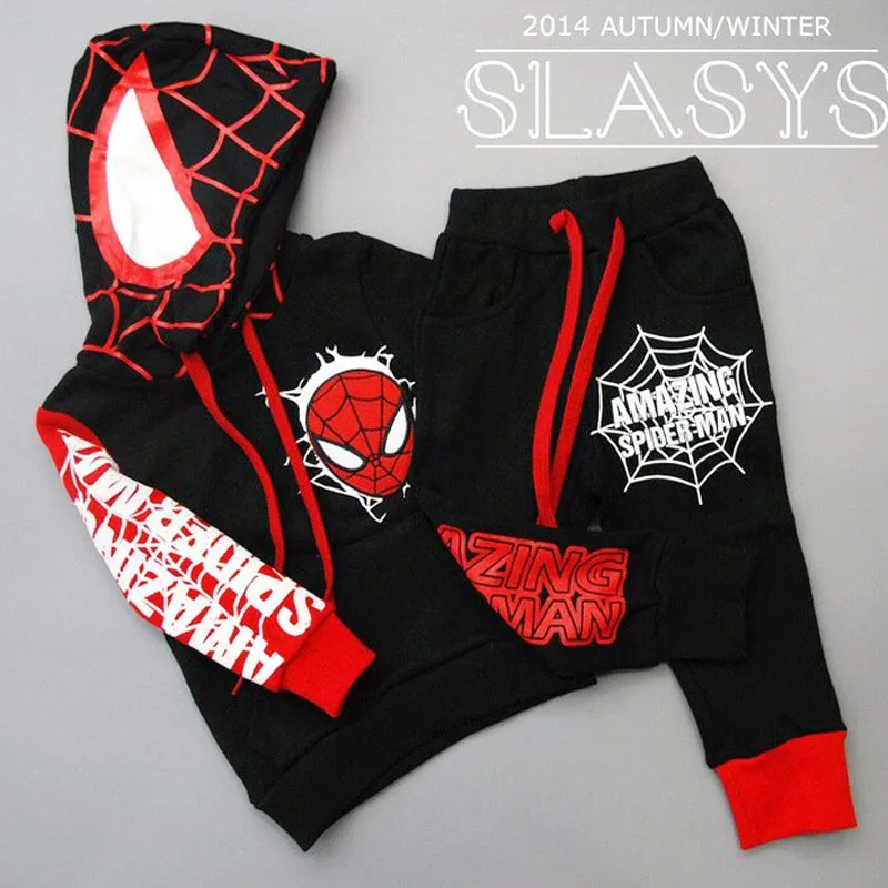 Spiderman Children Boys Clothing set Baby Boy Spider man Sports Suits 2-6 Years Kids 2pcs Sets Spring Autumn Clothes Tracksuits