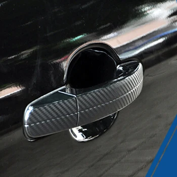 

4 Colors 4pcs Carbon Fiber Car Door Handle Sticker Protective Door Handle Cover For Ford Focus 2012 2013 Escape Kuga 2013 2014