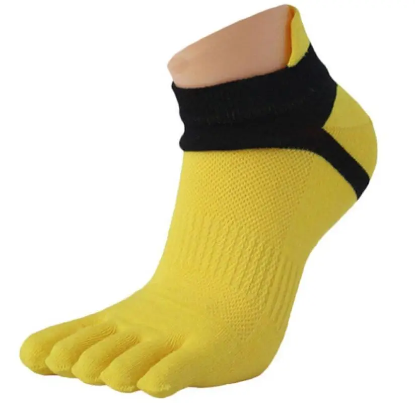 Горячая Распродажа 1 пара Мужская сетка Meias спортивные беговые пять пальцев носки хлопчатобумажные полиэстер дышащие 6 разных цветов мужские носки