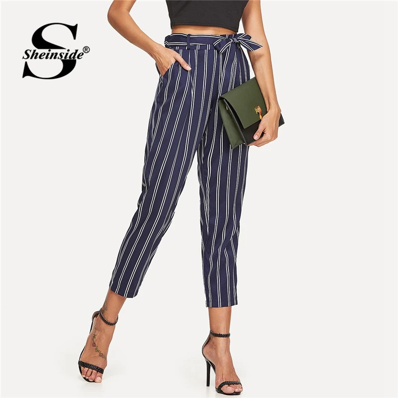 tapered striped pants