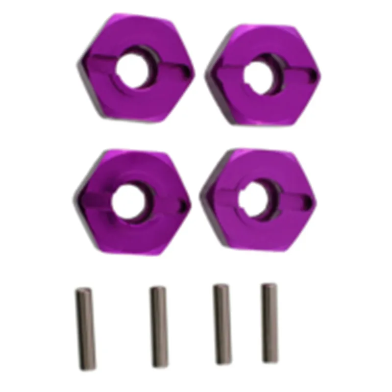 

Purple Wheel Hex 4PCS 12mm 02134/02100 102042 P Mount Pin For 1/10 RC Model Car Wheel Part HSP Redcat Himoto New