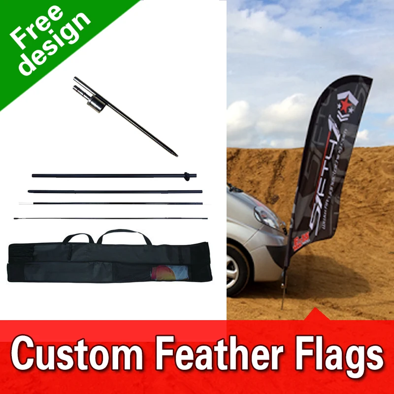 

Free Design Free Shipping Single Sided with In-ground Spike Banners Flag Signs Advertising Flutter Flags Custom Feather Flag