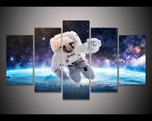 HD print 5pcs astronauts in space canvas wall art print painting modern home decor painting living room decor picture