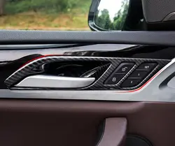 ABS Матовый/углеродного волокна Цвет внутренняя Чашеобразный подпятник рамка Обложка отделка 4 шт Левая рука накопитель для BMW X3 G01 2018