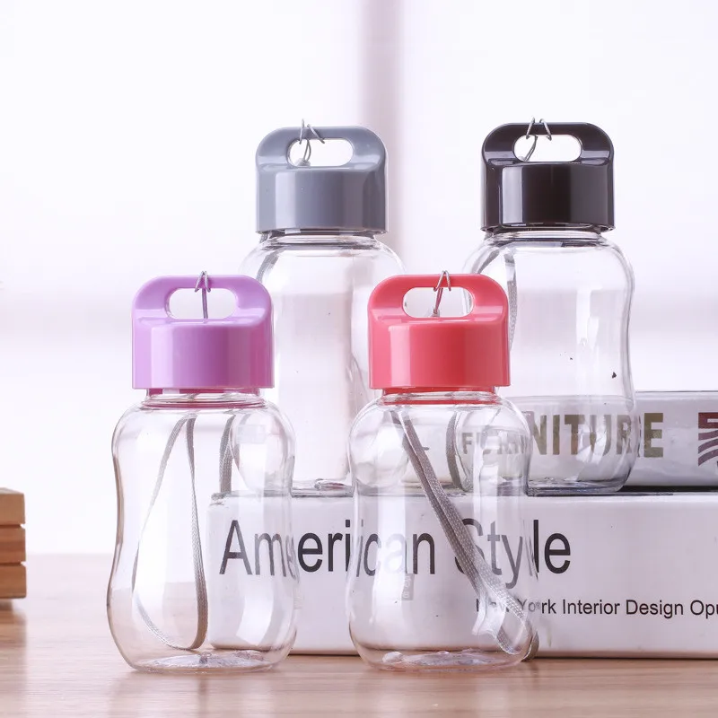 colorful water bottle 200ml driking bottle small bottle portable rope