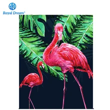 Розовая картина с изображением фламинго по номерам на холсте домашний декор плакат Раскраска по номерам для взрослых акриловые краски по номерам наборы рукоделия