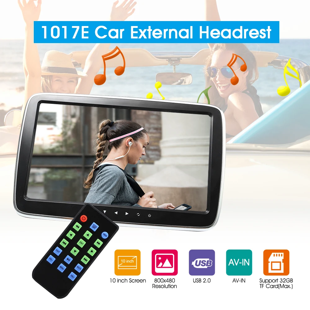 imágenes para 10 "Full HD Coche Reposacabezas Monitor Externo Multimedia Reproductor MP5 Apoyo av-in FM Transmisor de Música Estéreo de Alta Fidelidad Reproducción de la película imágenes para 10 "Full HD Coche Reposacabezas Monitor Externo Multimedia Reproductor MP5 Apoyo av-in FM Transmisor de Música Estéreo de Alta Fidelidad Reproducción de la película