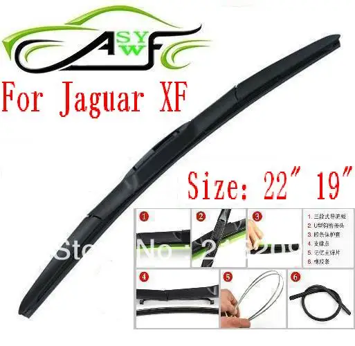 Free shipping car wiper blade for Jaguar XF Size 22" 19" Hook type