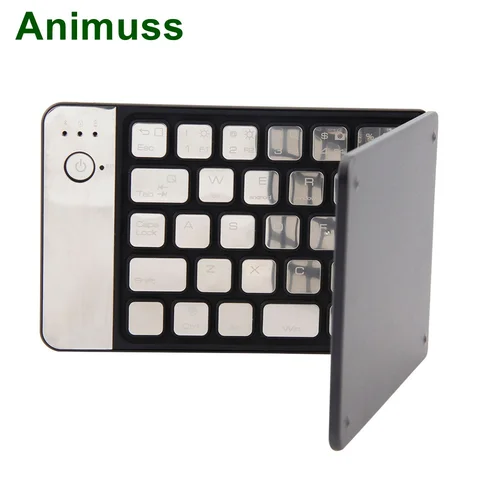 Animuss Bluetooth Keyboard for iPad IOS/Android/Windows Tablet Wireless Keypad Aluminum Foldable Keyboard Ultra Mini Ultra Slim Multan