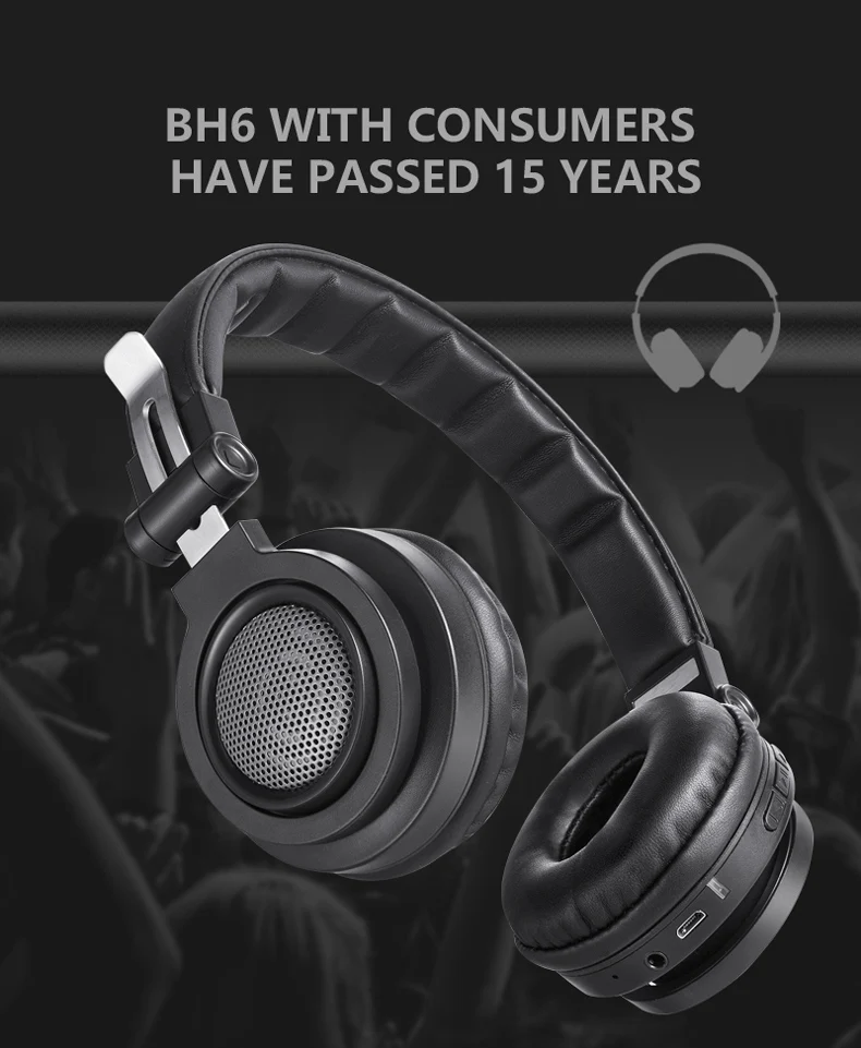 Tourya BH6 Беспроводной наушники Bluetooth headphonemetal наушники по размеру ладони басовая гарнитура с микрофоном для мобильного телефона/планшета Xiaomi huawei