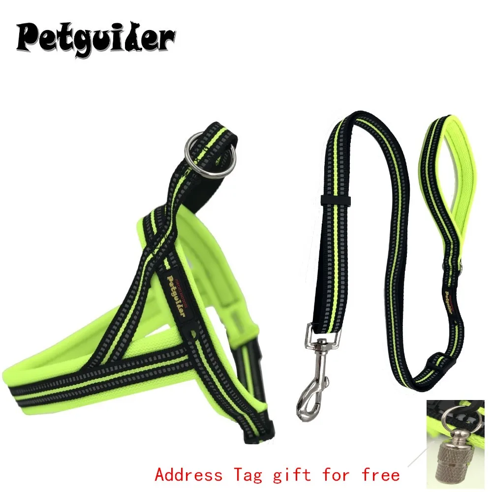 

No Pull Dog Harness Leash Set Reflective Quick Fit Nylon Dogs Harnesses Soft Mesh Padded Pet Vest Strap Walk Harnesses