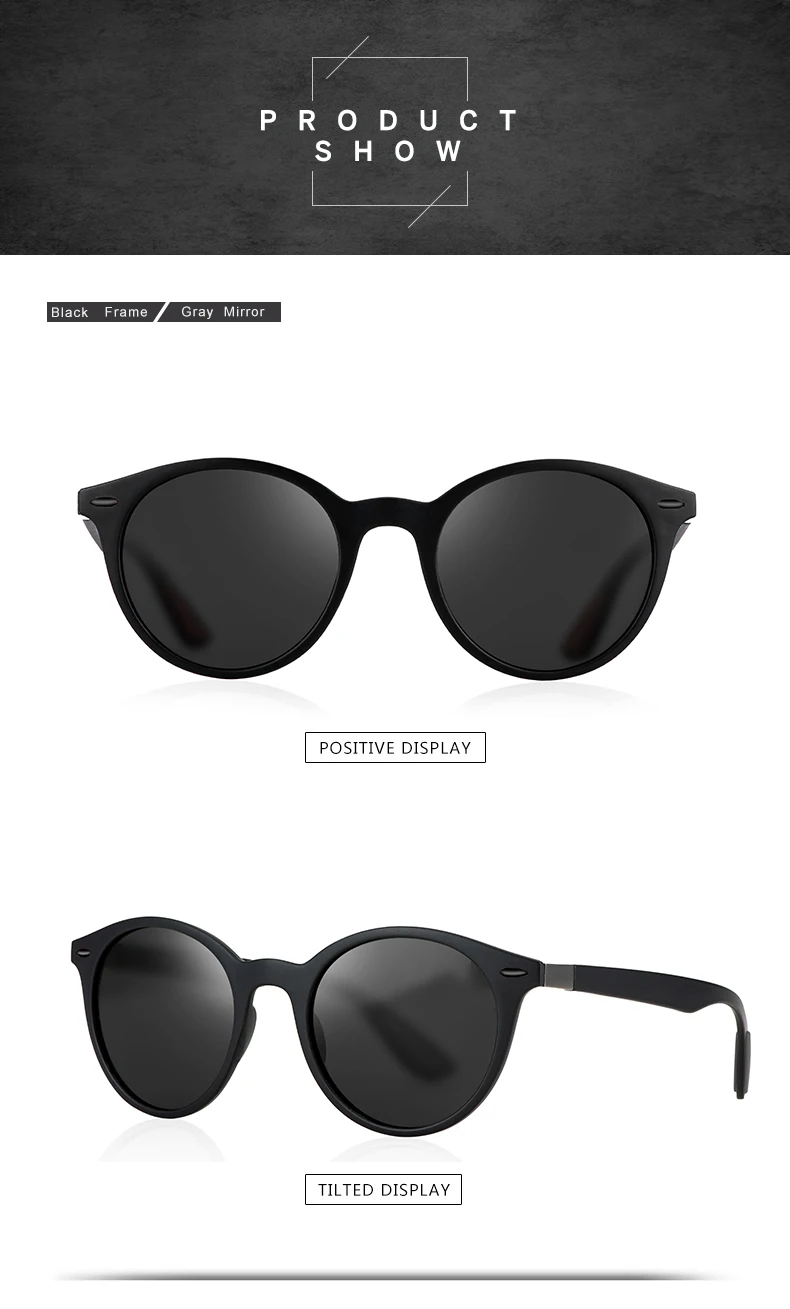 2019 New Polarized Women's Sunglasses UV400 Glasses Round Frame Men's Sunglasses Classic Fashion Brand Design Driving Sunglasses (46)