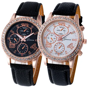 

Gofuly Watches montre femme Women Quartz Watch Rhinestone Leather Wristwatches Casual Female Hours Dress Watch relogio feminino