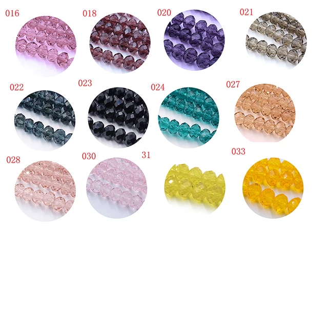 FLTMRH Shining Purple Color 3*4mm 145pcs Rondelle Austria faceted Crystal Glass Beads Loose Spacer Beads for Jewelry Making -