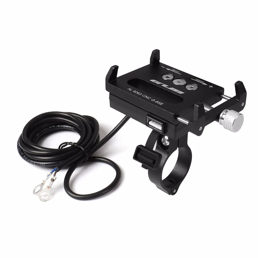 GUB G85E USB Перезаряжаемые телефон владельца мотоцикла электрический велосипедный держатель телефона удлинитель руля 4,0-6,7 дюймов 12-24 V мотор подставка