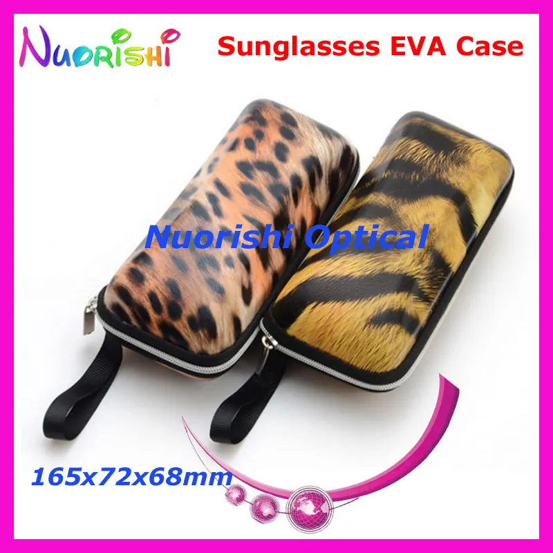 20 шт Мода тигр картина с леопардом очки солнцезащитные очки на молнии 2 цвета сумка для планшета EVA Box ML039