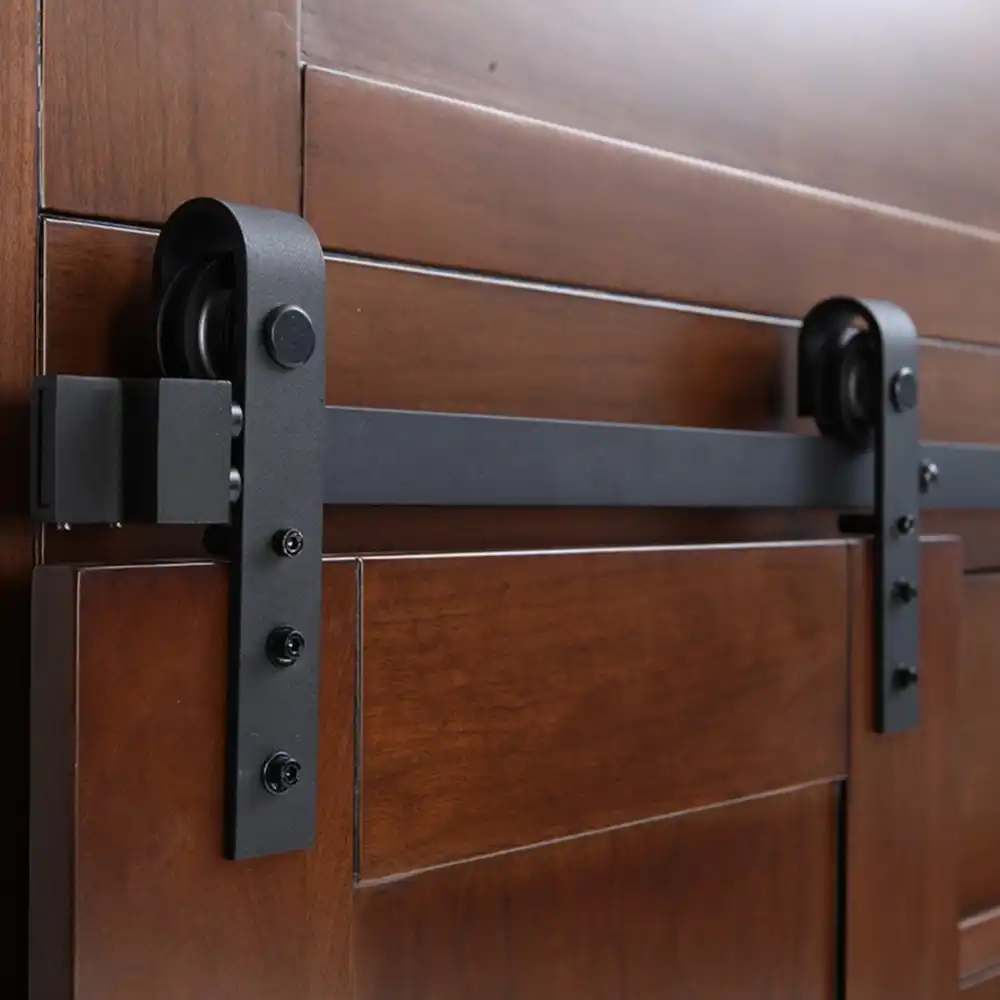 3 3 Ft Real Mini Sliding Barn Door Hardware Black Carbon Steel Sliding Door System For Kitchen Bathroom Cabinet Barn
