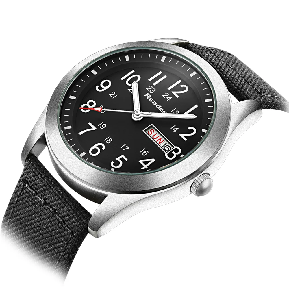 Günstige Readeel Luxus Marke Militär Uhren Männer Quarz Analog Leinwand Uhr Mann Sport Uhren Armee Military Watch Relogios Masculino