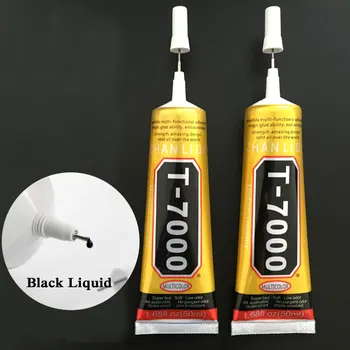 

50ml T7000 Glue Multipurpose Adhesives Strong Super Glues T-7000 Black Liquid Glues For DIY Crafts Glass Phone Case Metal Fabric